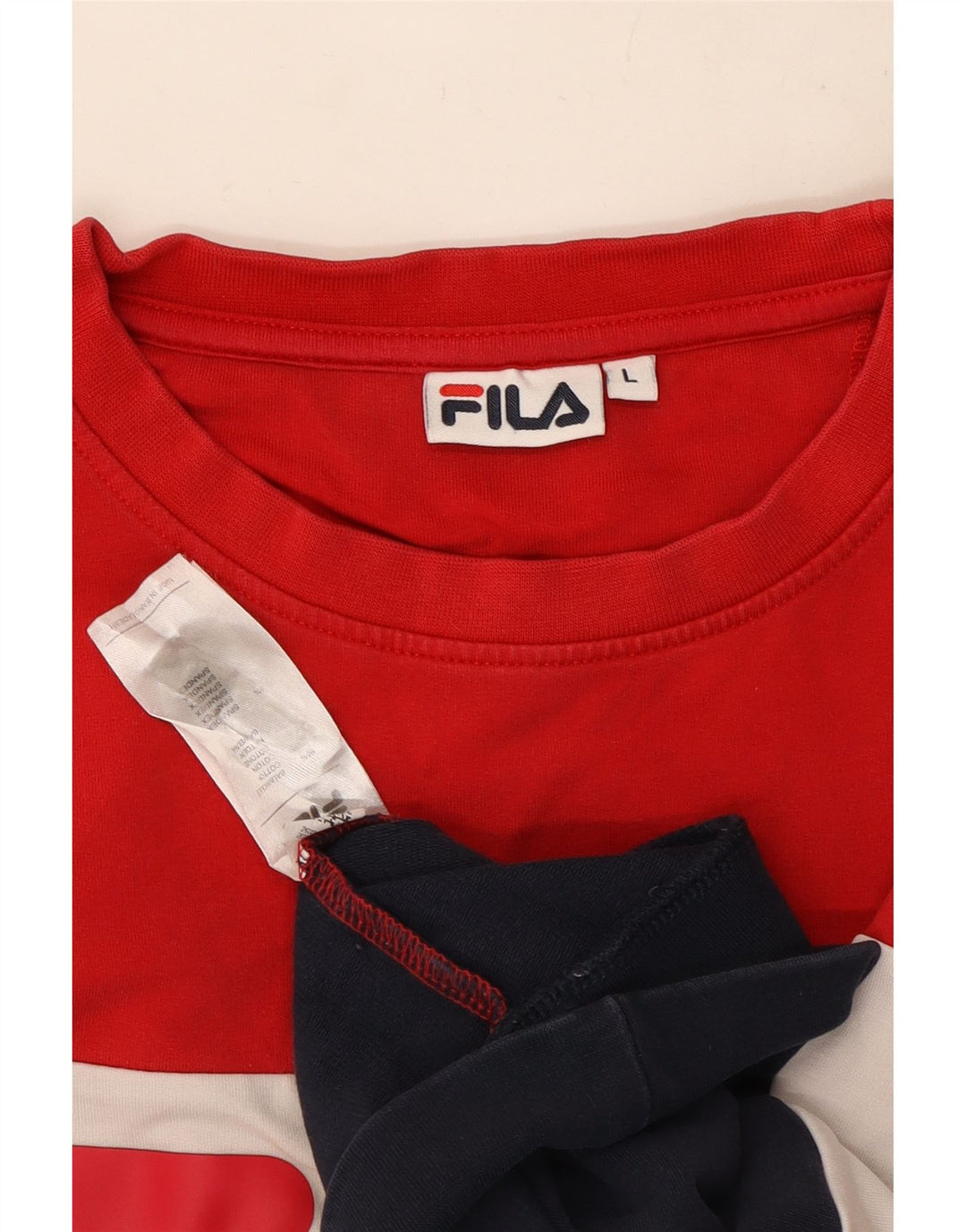 Fila Damen Grafik-Sweatshirt-Pullover UK 16 Large Mehrfarbiger Farbblock
