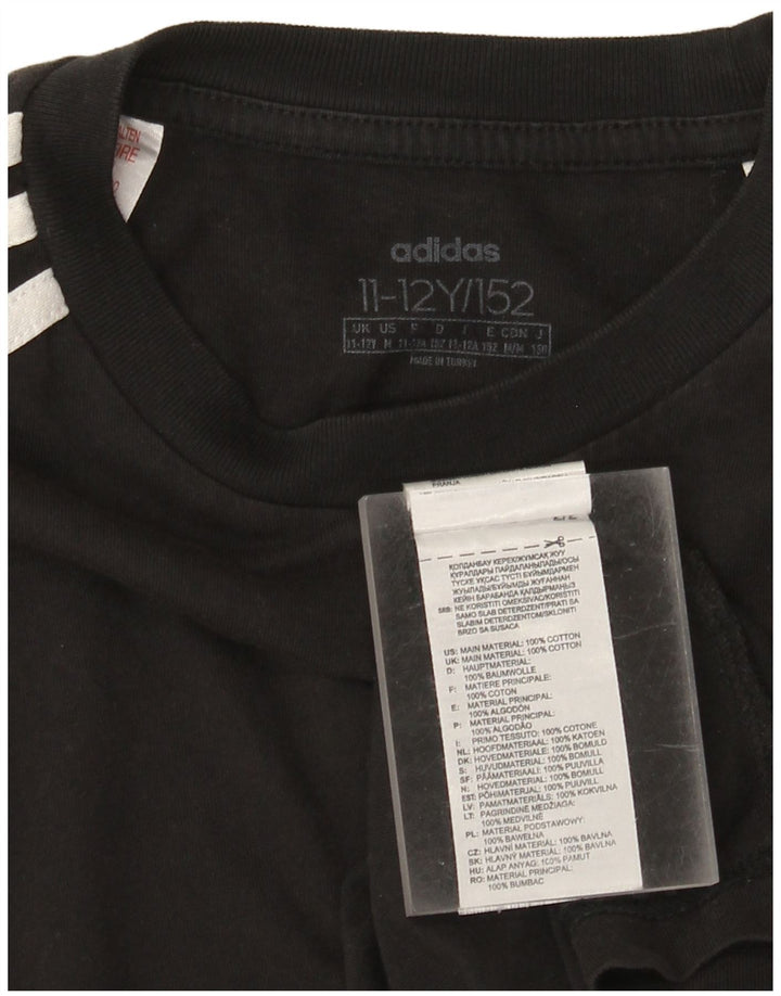 Adidas T-Shirt für Jungen, 11–12 Jahre, schwarze Baumwolle