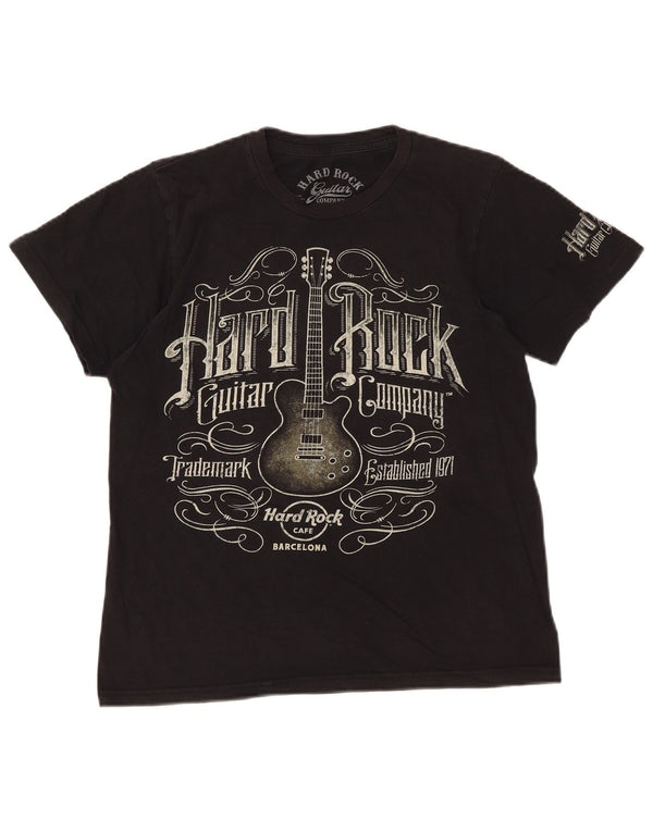 Hard Rock Cafe Herren Barcelona Graphic T-Shirt Top Small Schwarz