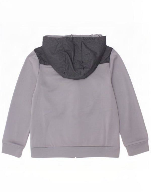 Under Armour Jungen-Kapuzenpullover mit Reißverschluss, 7–8 Jahre, Größe S, grau, Polyester