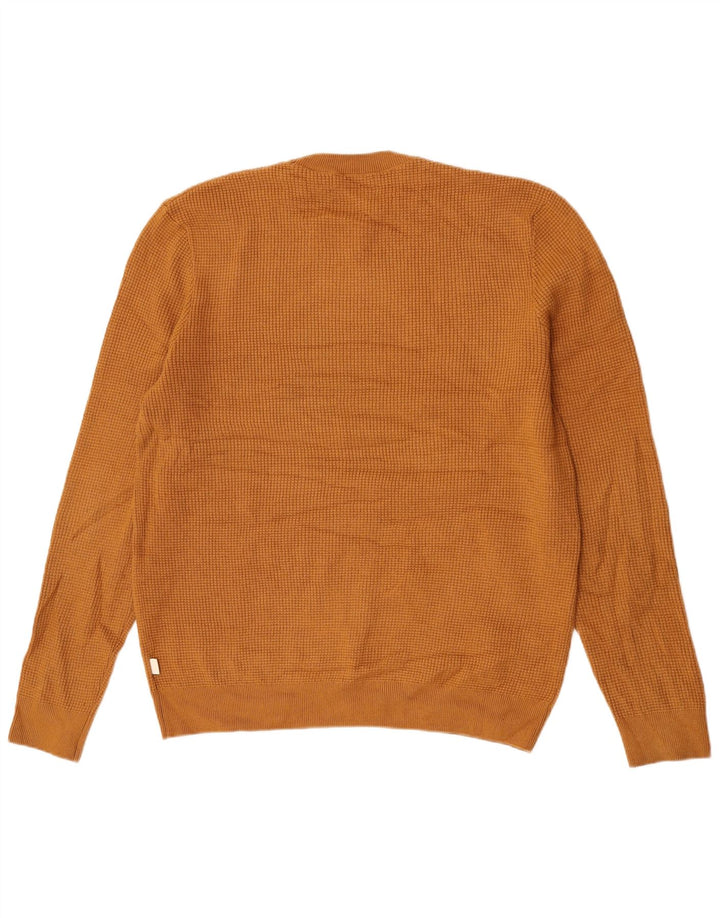 Marks & Spencer Herren-Pullover mit Rundhalsausschnitt, Größe L, beige, Baumwolle