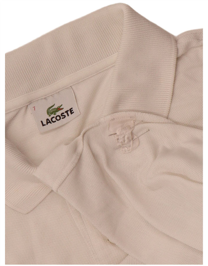Lacoste Herren-Poloshirt, Größe 7 2XL, weiße Baumwolle