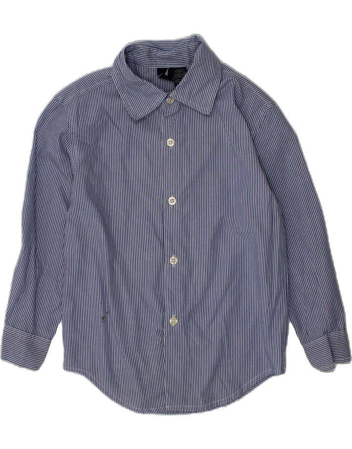 NAUTICA Boys Shirt 3-4 Years Small Navy Blue Striped Cotton Vintage Nautica and Second-Hand Nautica from Messina Hembry 
