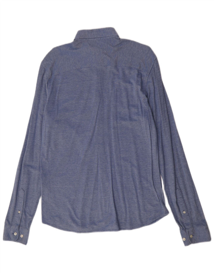 Jack & Jones Herrenhemd, klein, aus blauer Baumwolle