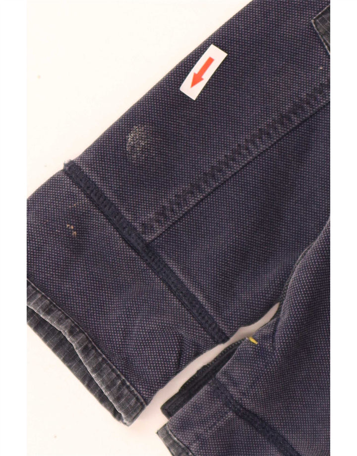 Fat Face Herren-Sweatshirt mit Reißverschluss am Hals, mittlerer Marineblau-Farbblock