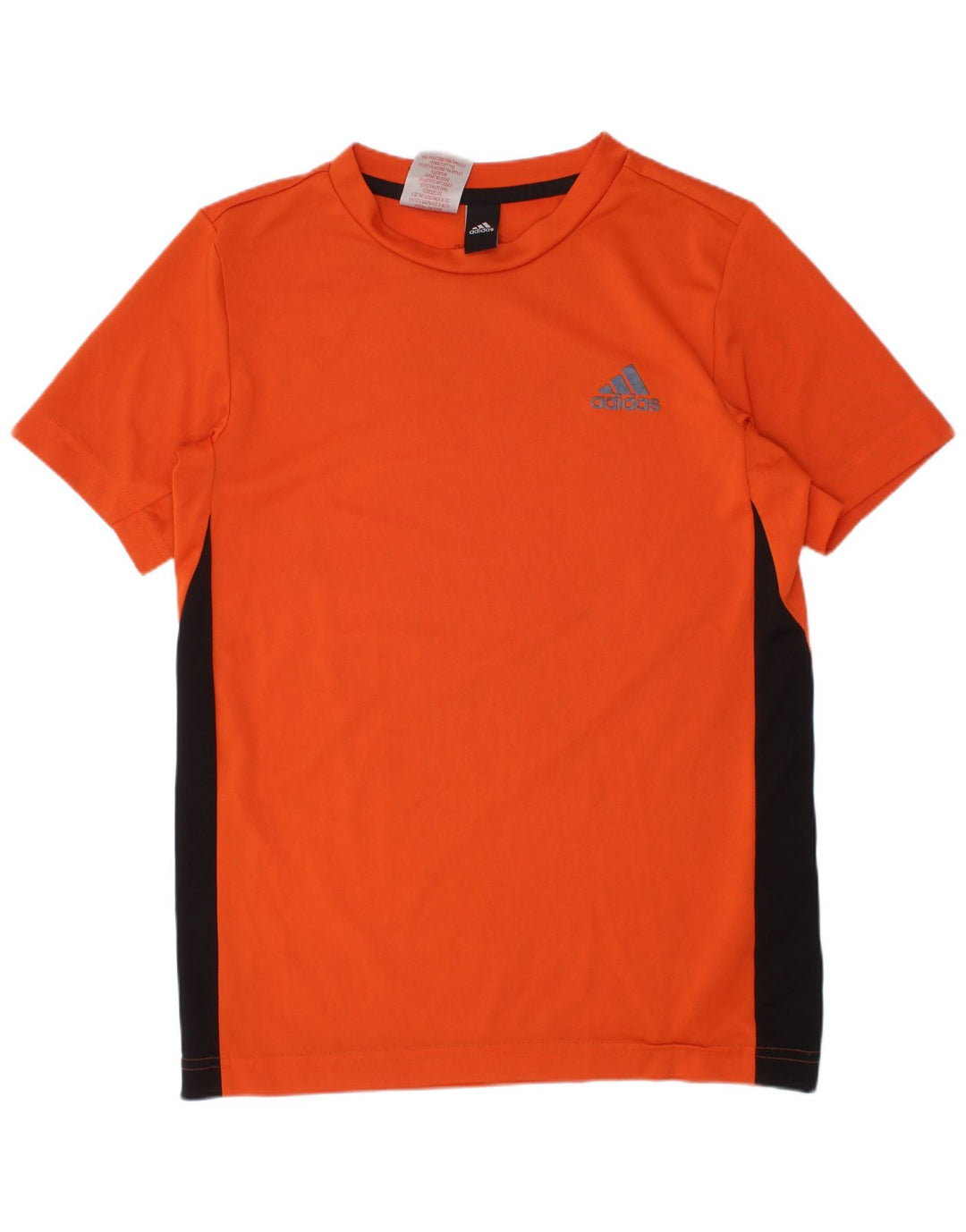 ADIDAS Boys Aeroready T-Shirt Top 11-12 Years Orange Colourblock Polyester