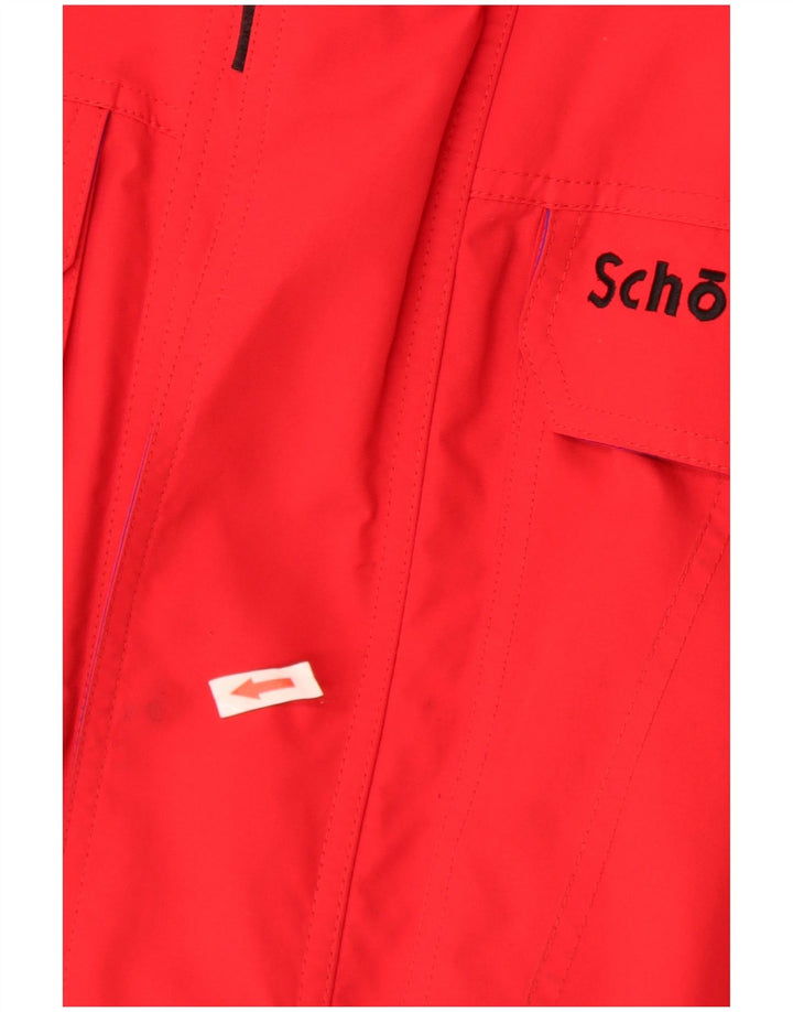 Schöffel Herren-Regenjacke mit Kapuze, EU 50, Größe L, Rot