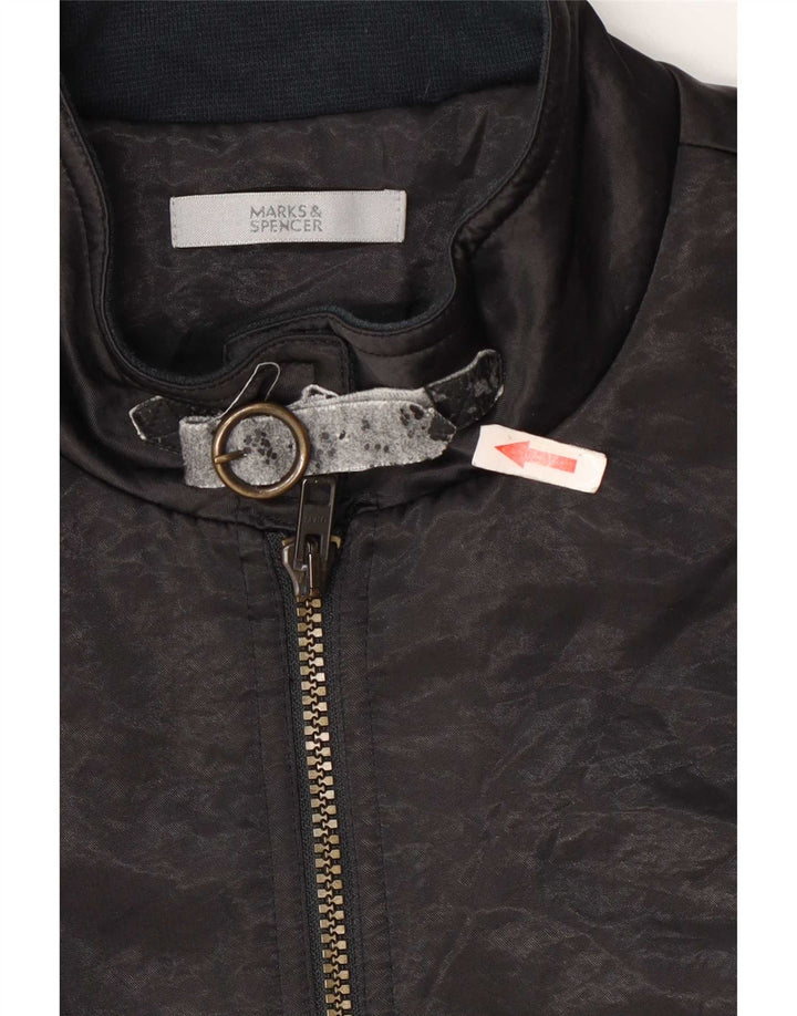 Marks & Spencer Damen Bomberjacke UK 12 Mittelschwarz Farbblock