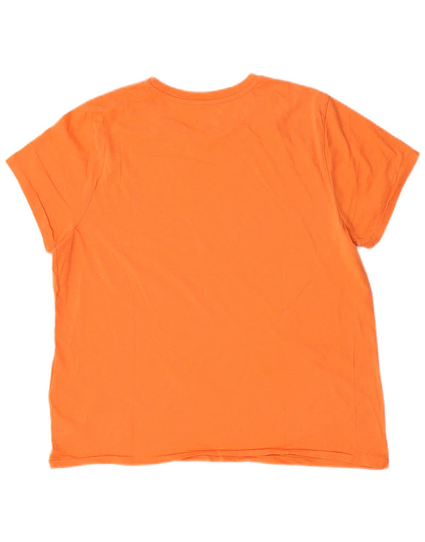 Polo Ralph Lauren Damen T-Shirt Top UK 18 XL Orange Baumwolle