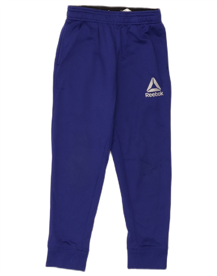 Reebok Jungen-Trainingshose, Jogginghose, 6–7 Jahre, Größe S, Blau, Polyester