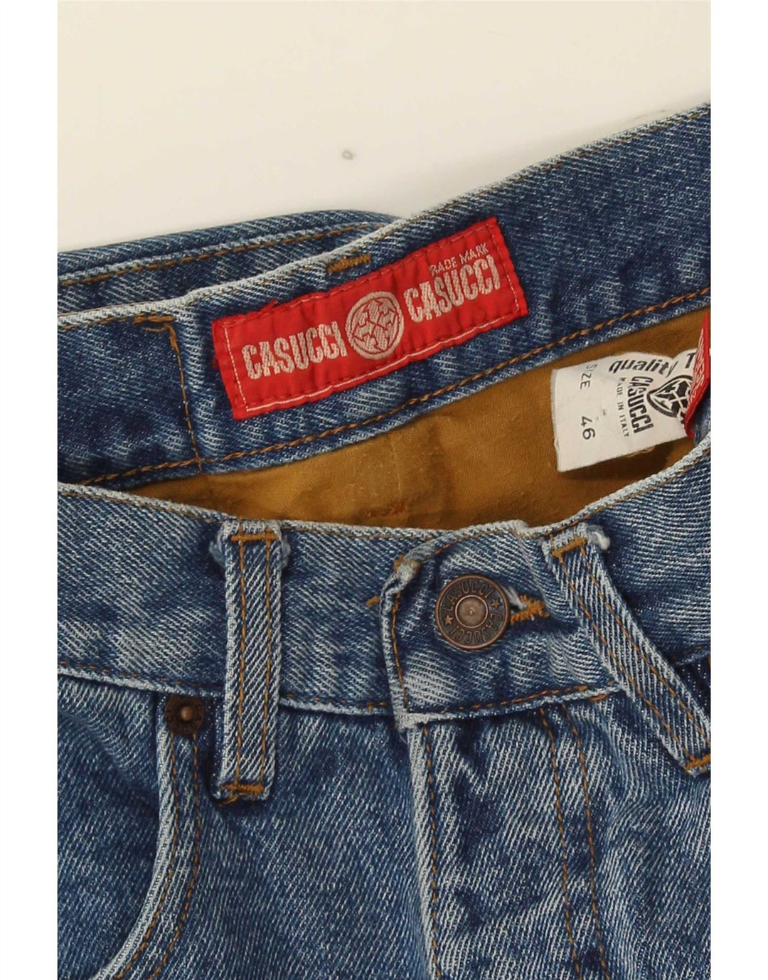 Casucci Damen Tapered Jeans W26 L31 Blaue Baumwolle