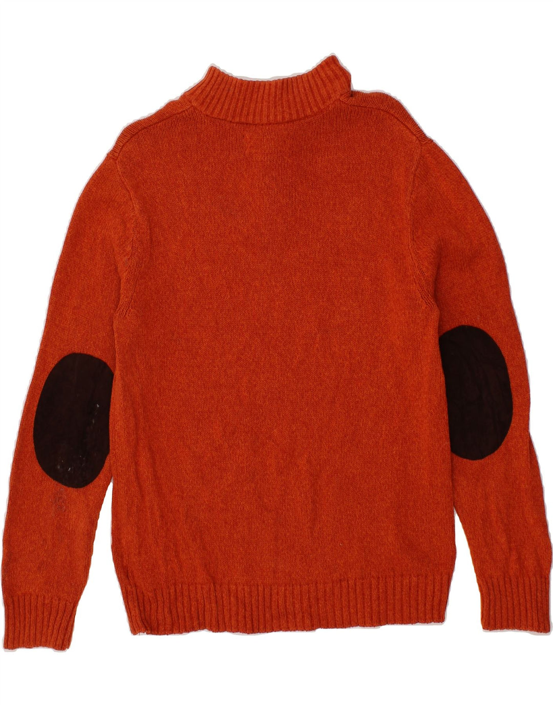CHAPS Mens Button Neck Jumper Sweater Small Orange Cotton Vintage Chaps and Second-Hand Chaps from Messina Hembry 