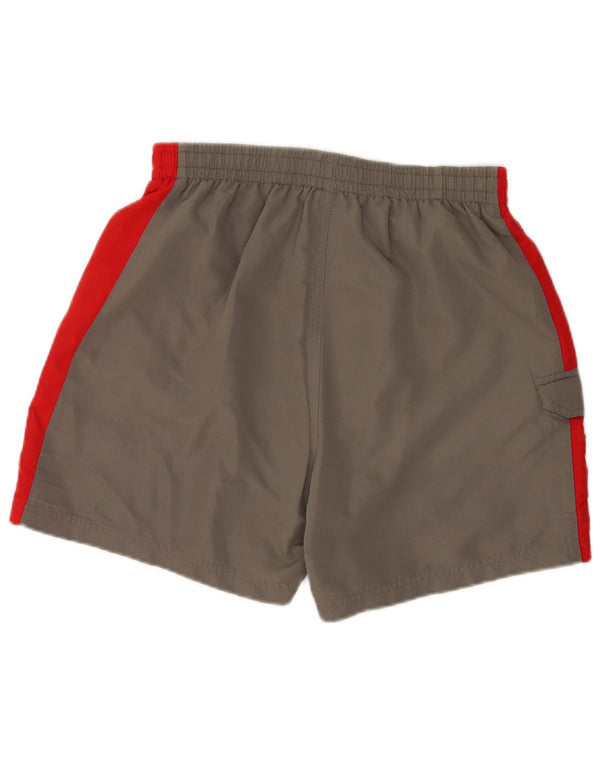 Fila Herren-Sportshorts, großes graues Colourblock-Polyester