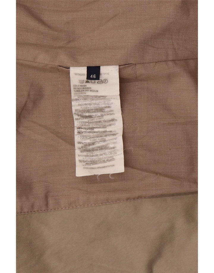 Trussardi Jeans Damen 2-Knopf-Blazerjacke IT 46 Large Beige Baumwolle