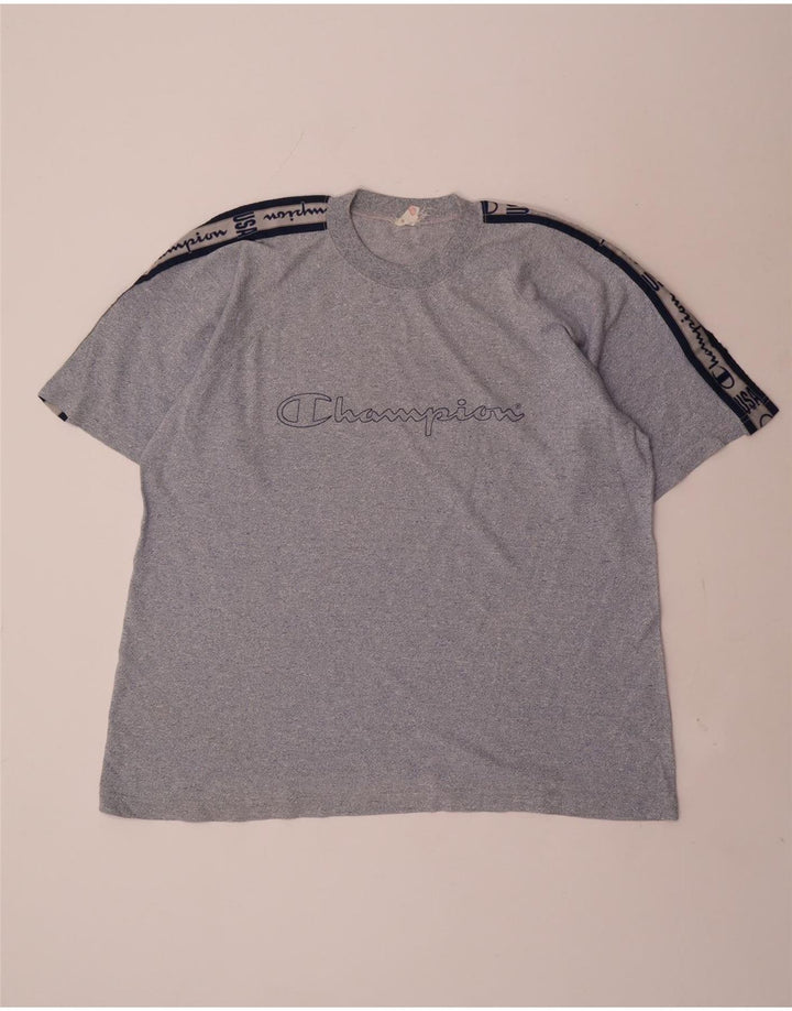 Champion Herren Grafik T-Shirt Top 2XL Marineblau meliert