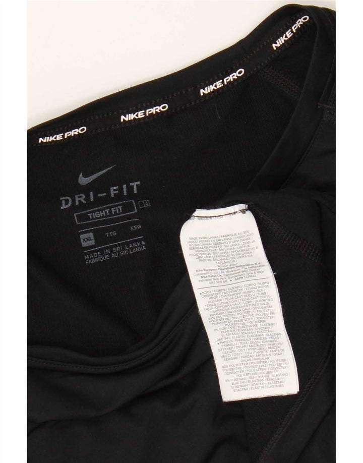 Nike Herren Dri Fit Top Langarm 2XL Schwarz Polyester