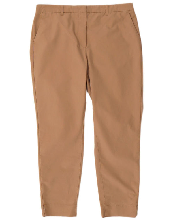 Marks & Spencer Slim Chino-Hose für Damen, UK 14, Größe L W34 L28, Braun, Baumwolle
