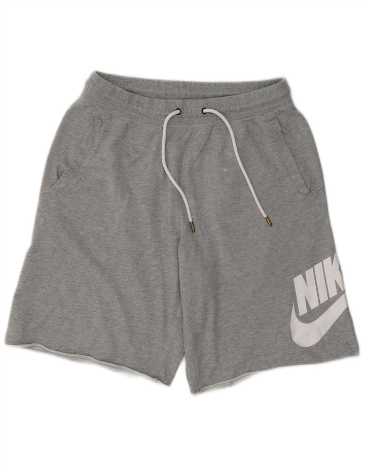 Nike Herren-Sportshorts mit Grafik, mittelgrau gefleckte Baumwolle