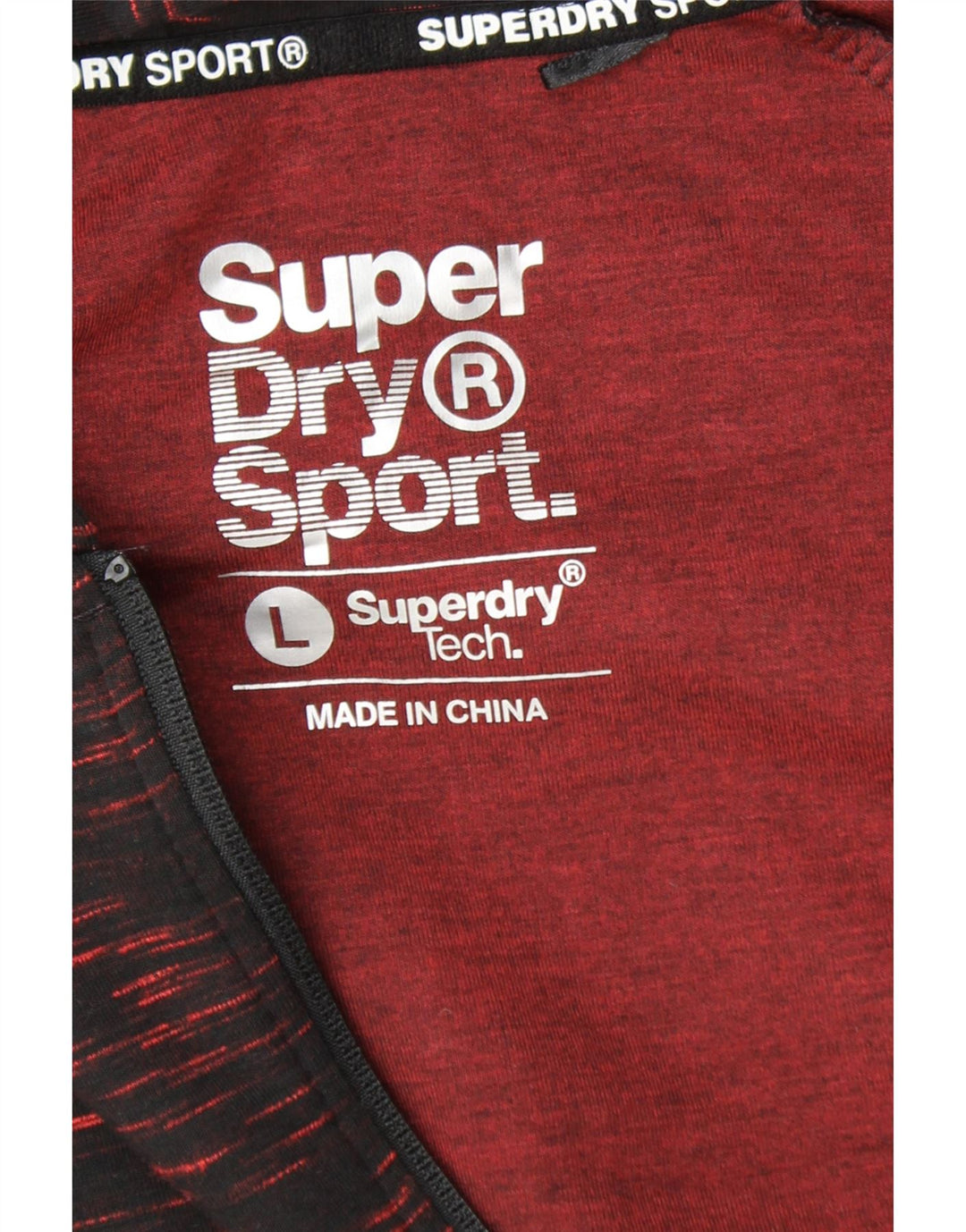 SUPERDRY Damen-Kapuzenpullover mit Reißverschluss, UK 16, Größe L, Schwarz gefleckt