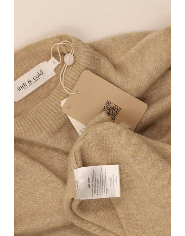 Indi & Cold Damen-Pullover mit Rollkragen, übergroß, Gr. 10, Größe S, Beige