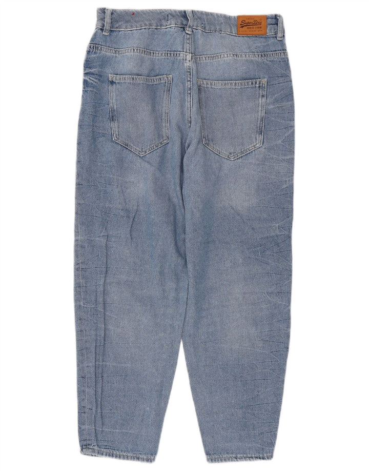 Superdry Damen Ruby High Waist Crop Slim Jeans W30 L24 Blau Baumwolle
