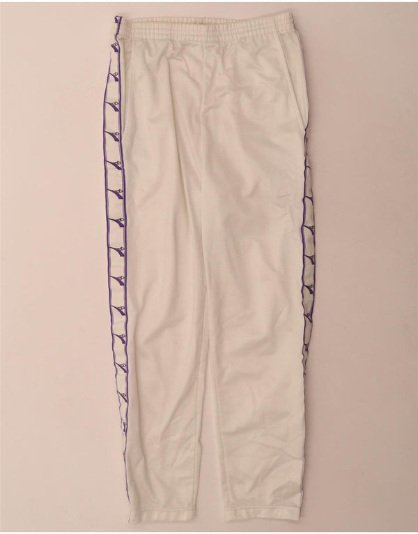Diadora Damen-Trainingshose mit Grafik, UK 10, Größe S, Weiß, Polyester