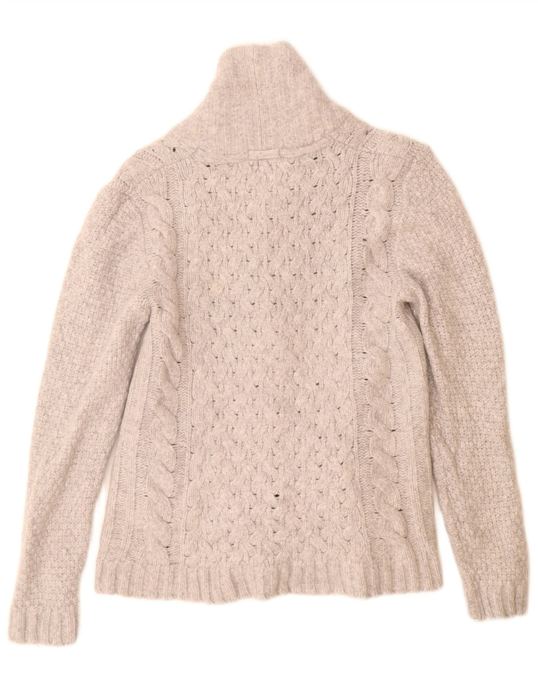 Woolrich Herren-Cardigan-Pullover aus mittelgrauer Wolle