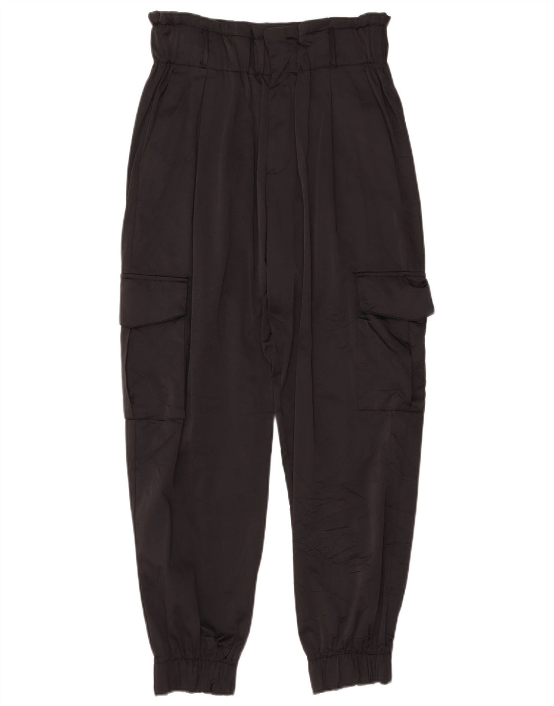 Zara Damen-Jogginghose, Cargohose, Größe M, W28, L26, Schwarz