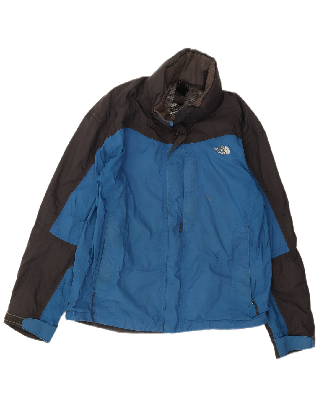 The North Face Herren-Regenjacke UK 38 Mittelblauer Farbblock