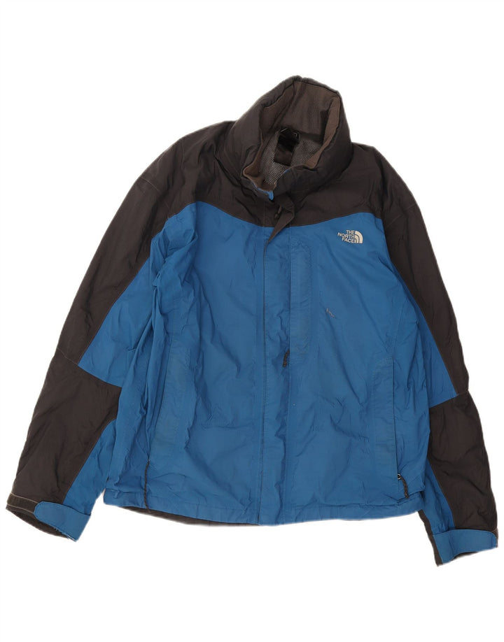 The North Face Herren-Regenjacke UK 38 Mittelblauer Farbblock