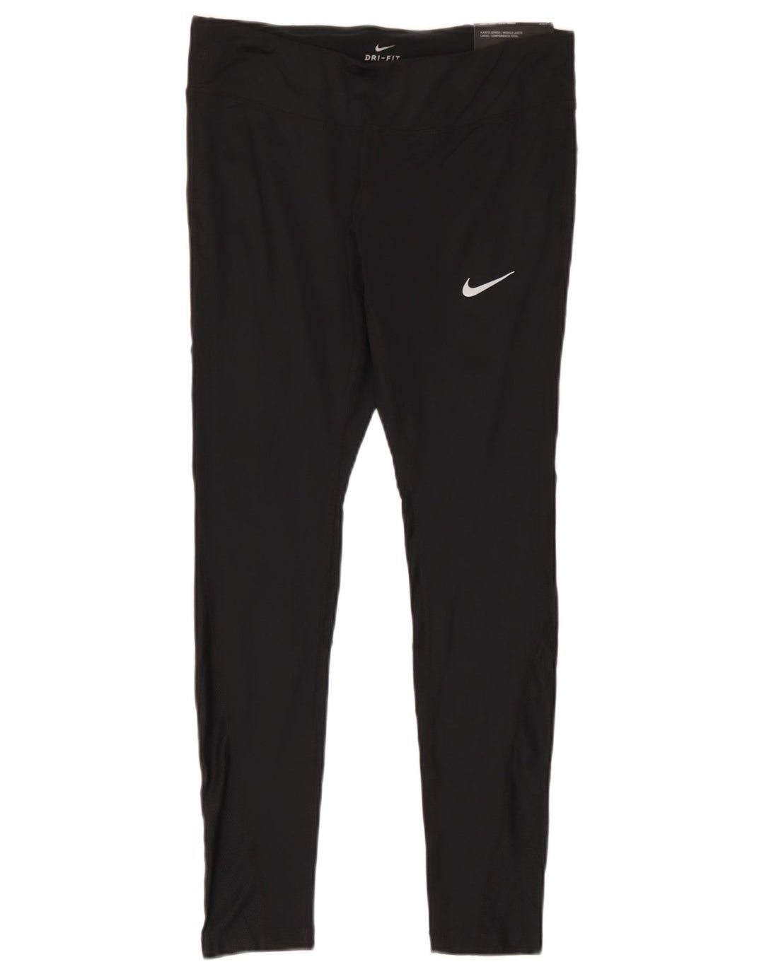 Nike Damen Dri Fit Leggings UK 14 Large Schwarz Polyester