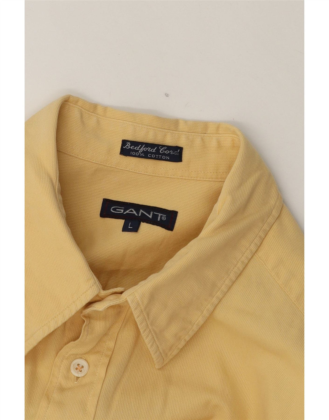 GANT Mens Bedford Shirt Large Yellow Cotton Vintage Gant and Second-Hand Gant from Messina Hembry 