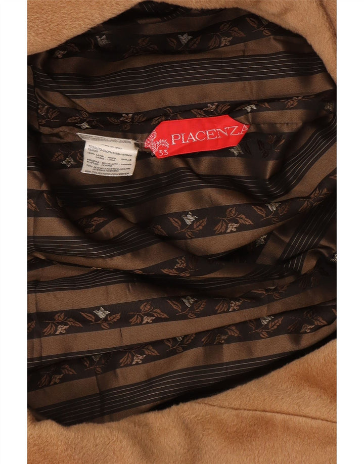 Piacenza Damen-Mantel mit 3/4-Ärmeln, UK 12, mittelbeige Wolle