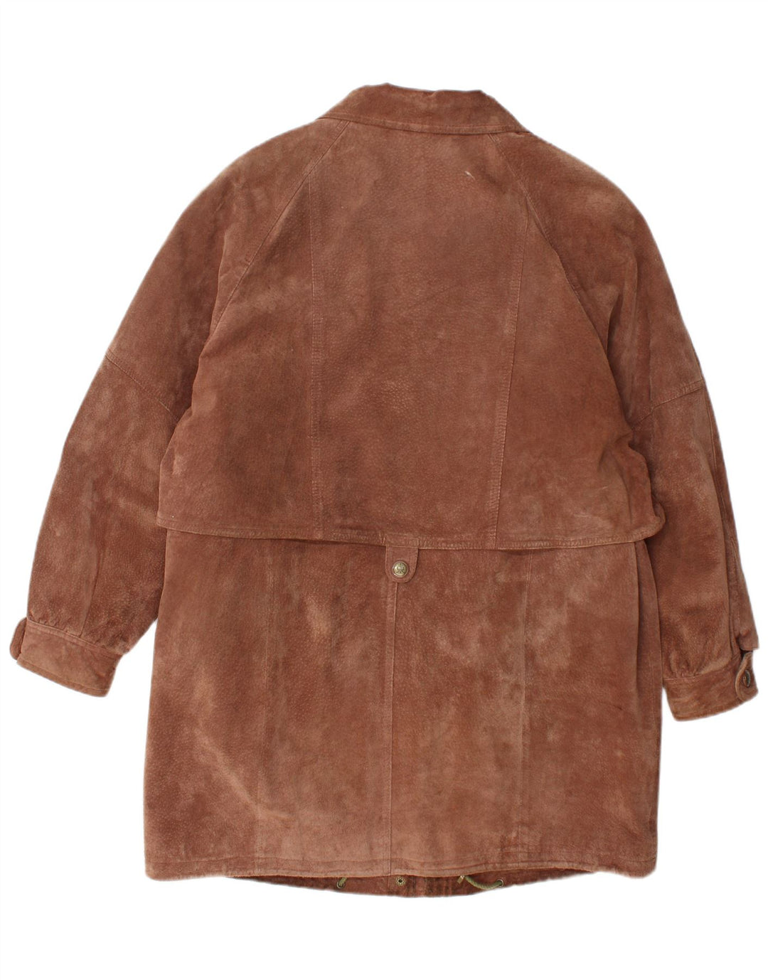 C&A Damen-Windbreaker-Mantel „Canda“ aus Wildleder, Gr. 16, großes braunes Leder