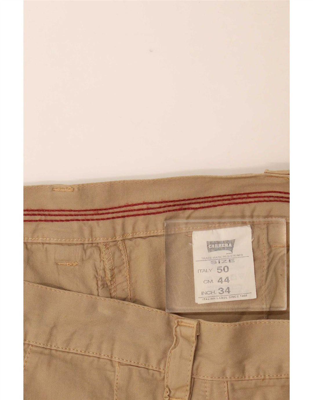 Carrera Damen Gerade Cargohose W34 L27 Beige Baumwolle