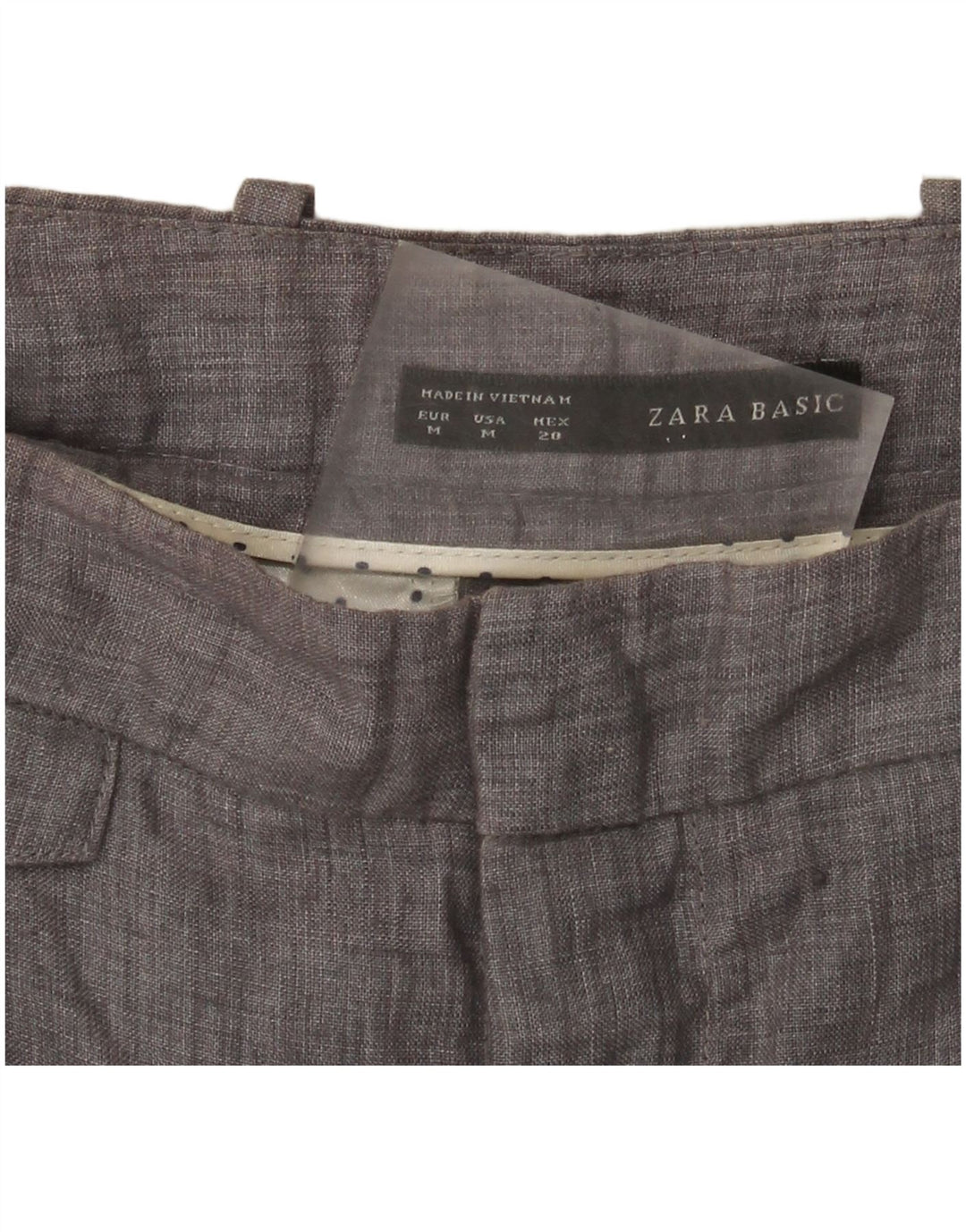 Gerade Chino-Hose für Damen von Zara, Größe M, W28, L27, Grau