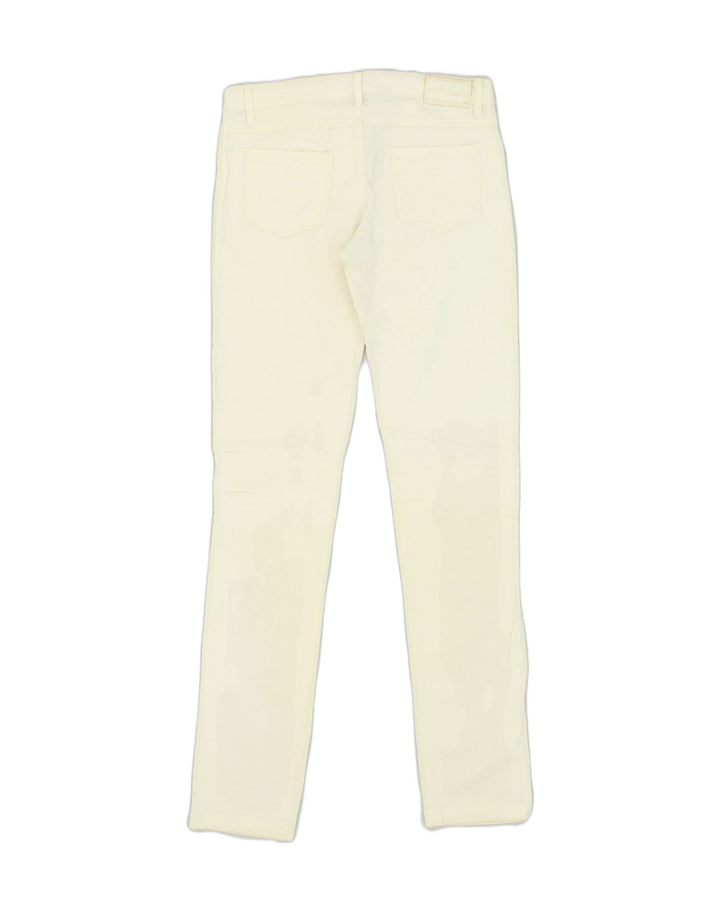 ROCCOBAROCCO Womens Skinny Casual Trousers IT 42 Medium W32 L33 White | Vintage Roccobarocco | Thrift | Second-Hand Roccobarocco | Used Clothing | Messina Hembry 