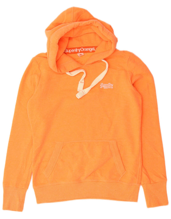 Superdry Damen Kapuzenpullover UK 14 Mittelorange Baumwolle