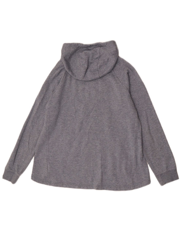 Nike Mädchen-Kapuzenpullover mit Grafik, 13–14 Jahre, XL, graue Baumwolle