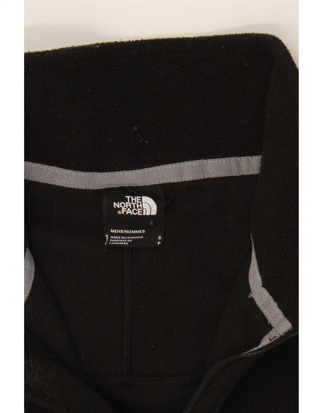 The North Face Herren-Fleecepullover mit Reißverschluss am Hals, Größe S, Schwarz, Polyester