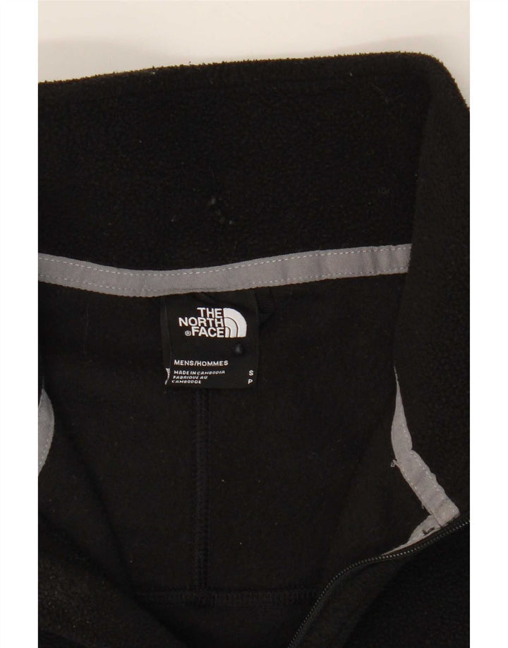 The North Face Herren-Fleecepullover mit Reißverschluss am Hals, Größe S, Schwarz, Polyester
