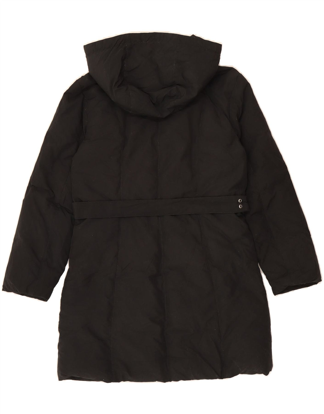 SISLEY Womens Hooded Padded Coat UK 10 Small Black Polyester Vintage Sisley and Second-Hand Sisley from Messina Hembry 