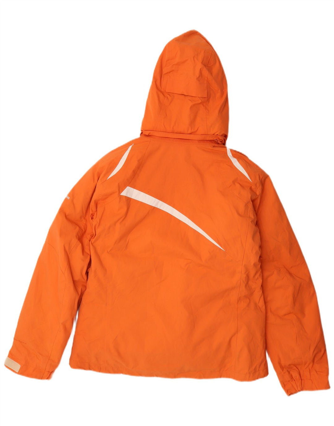 Columbia Womens Titanium Hooded Ski Jacket UK 14 Mittelorange Farbblock