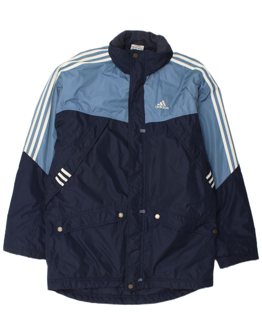 ADIDAS Herren Graphic Windbreaker Jacke UK 36 Small Marineblau Farbblock