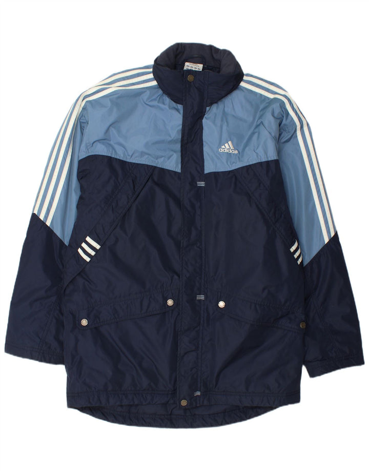 ADIDAS Herren Graphic Windbreaker Jacke UK 36 Small Marineblau Farbblock