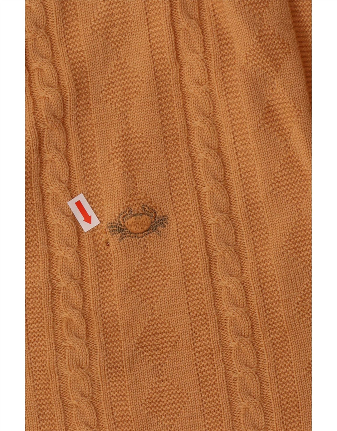 IL GRANCHIO Herren-Cardigan-Pullover, groß, gelbe Schurwolle, klassisch