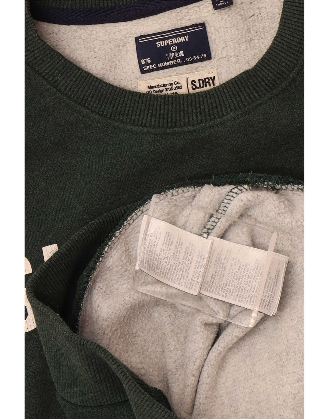 Superdry Herren Grafik-Sweatshirt-Pullover, große grüne Baumwolle