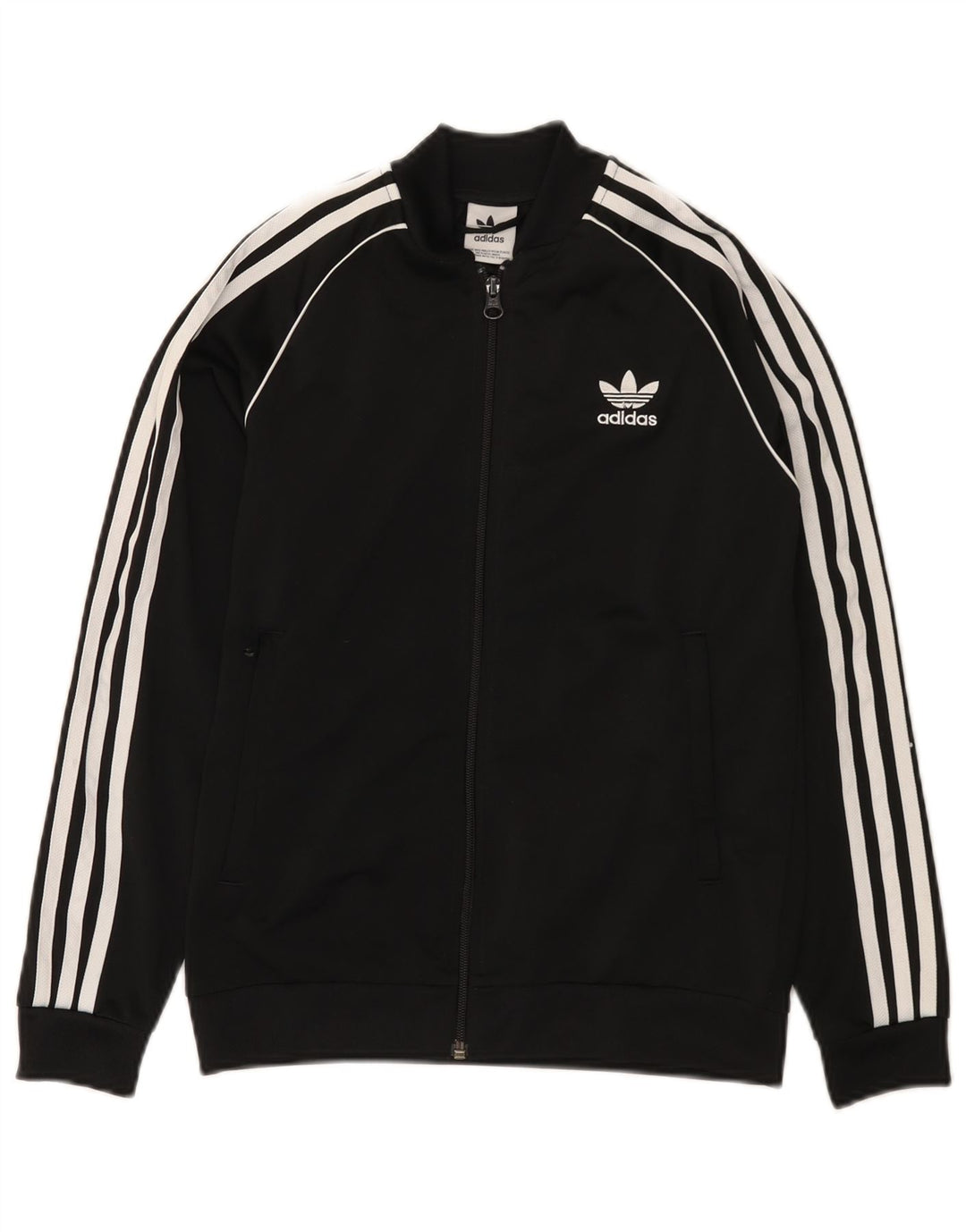 Adidas Jungen Trainingsanzug Top Jacke 11-12 Jahre Schwarzes Polyester