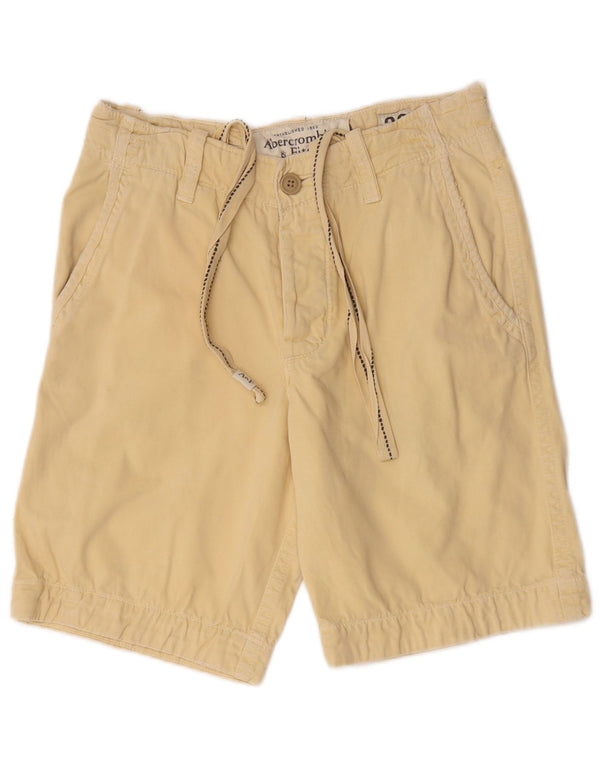 Abercrombie & Fitch Mens Chino Shorts W28 Small Beige Cotton
