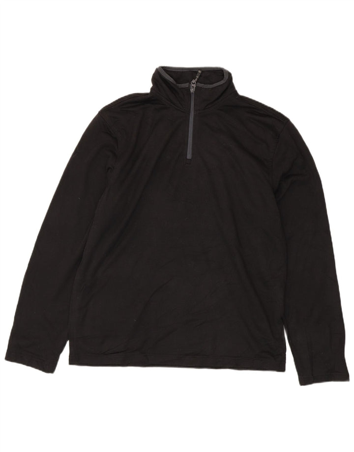 Starter Herren-Pullover-Trainingsanzugoberteil mit Reißverschluss, UK 38/40, mittelschwarz